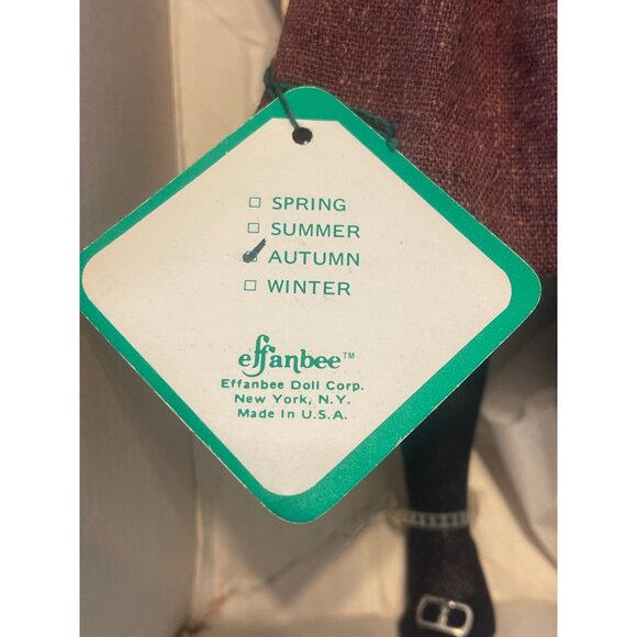 Vintage Effanbee Four Seasons Autumn Doll Original Box Hat Tag USA Fall New Box - Picture 3 of 5